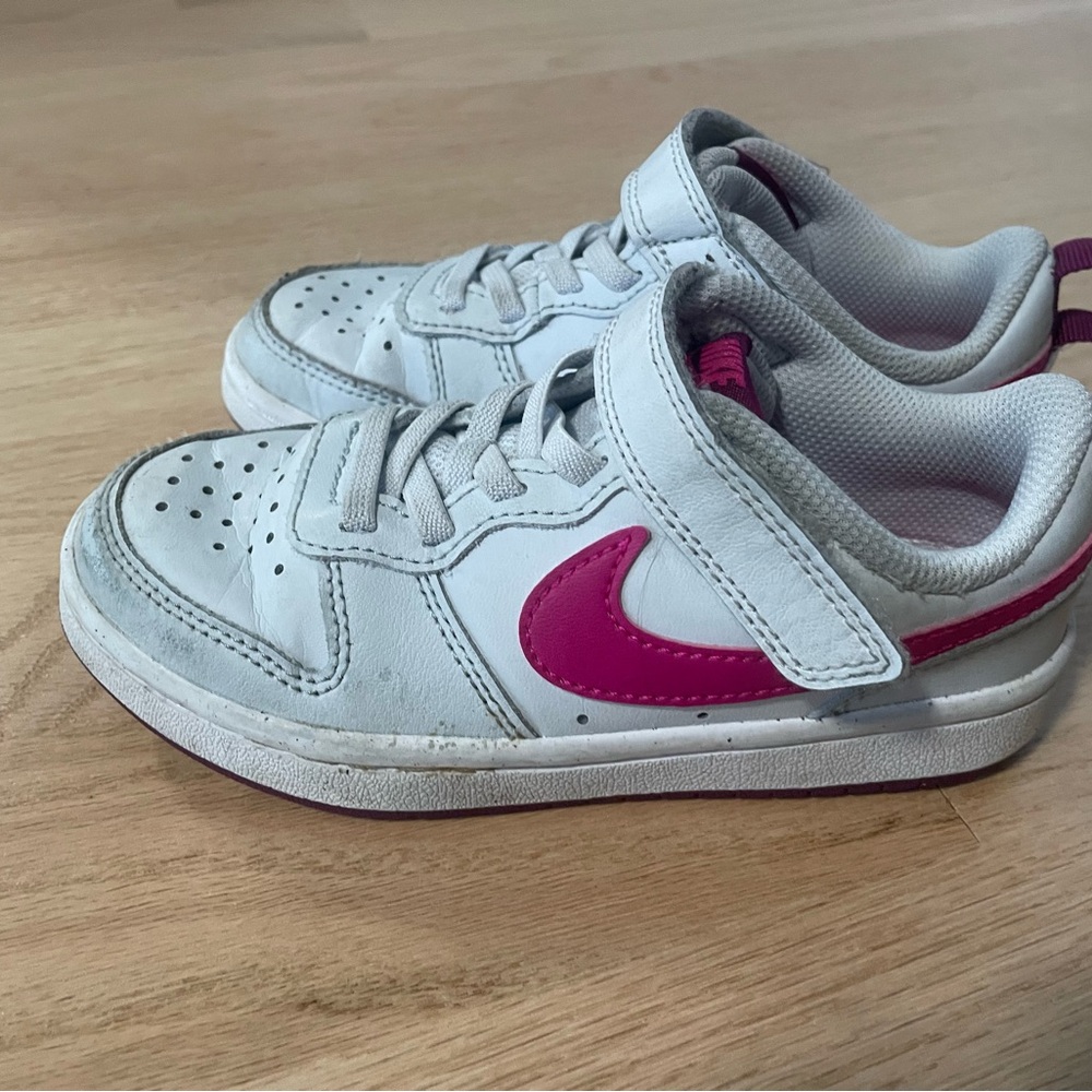 Nike Kids Sneakers with Pink Swoosh
